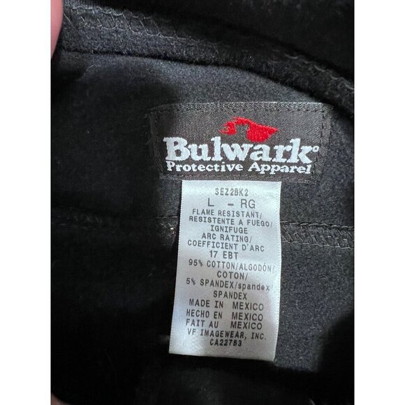 Bulwark Protective Apparel full zip black jacket mens size large - Picture 3 of 5
